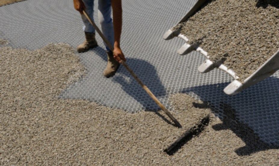 Stabilizační pojezdová plástev do štěrku s integrovanou geotextilií 1166x800x30mm